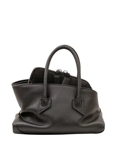 Attico Women Black La Passeggiata Mini Satchel In Blue