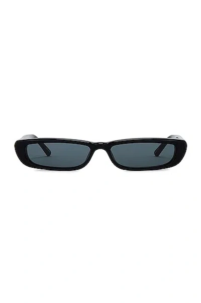 Attico Thea Narrow Sunglasses In Black