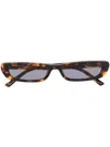 Attico Tortoiseshell Linda Farrow Edition Thea Sunglasses In Brown
