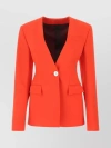 Attico Thelma Single-breasted Blazer In Orange