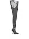 Attico Cheopissima 105mm Thigh-high Boots In Black  