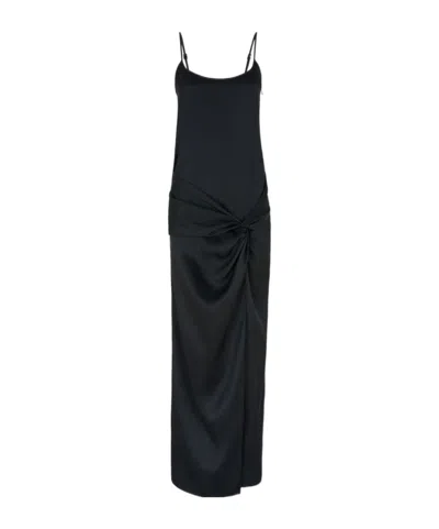 ATTICO THE ATTICO RUCHED DETAILED MAXI DRESS