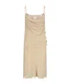 Attico Draped Cowl Neckline Spaghetti Straps In Nude