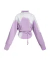 Attico Cotton Sweatshirt In Purple