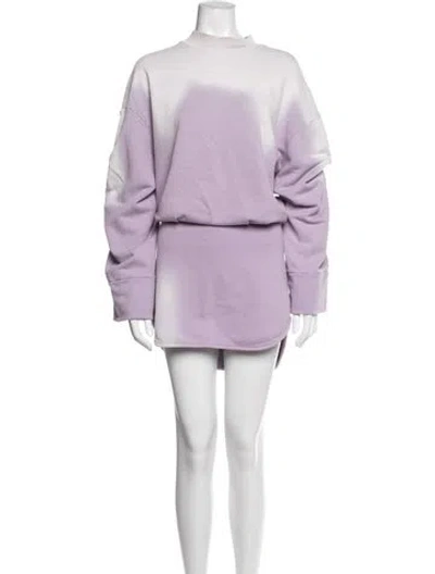 Pre-owned Attico Tie-dye Print Mini Dress In Purple