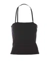 Attico Panelled Tank Top In Black