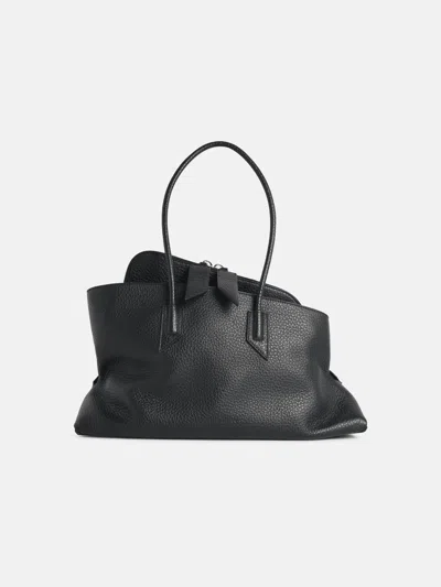 Attico 'top Handle La Passeggiata Medium' Black Leather Bag