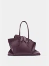 Attico ''la Passeggiata Medium'' Plum Top Handle In Plum