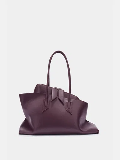 Attico ''la Passeggiata Medium'' Plum Top Handle