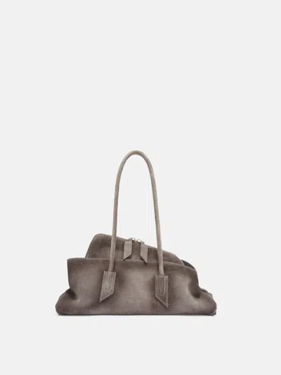 Attico Top Handle ''la Passeggiata Small'' Grey In Gray