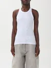 Attico Rhinestone-logo Lettering Tank Top In White