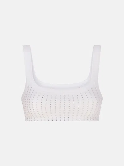 ATTICO TOP WHITE E CRYSTAL