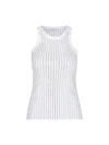 Attico Top With Crystals In White