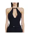 Attico Top With Strap In Black
