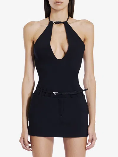 Attico Top With Strap In Black