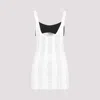 Attico Flat Ribbed Jersey Tank Top In White