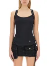 Attico Women's Tops With Logo Top In Black