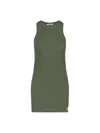 Attico Ribbed Texture Sleeveless Top In Green