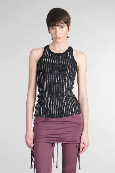 ATTICO TOPWEAR IN BLACK COTTON