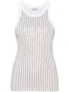 Attico Top With Crystals In White