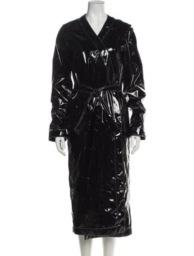 Pre-owned Attico Trench Coat In Black