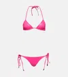 Attico Triangle Bikini In Fuchsia