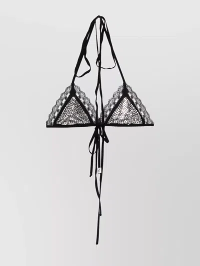 Attico Triangle Cup Halter Neck Lace Trim