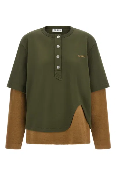 Attico Trompe L'oeil Sweatshirt In Grün