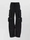 Attico Trousers Cargo Pockets Elastic Waistband