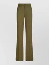 Attico Tailored Straight Leg Trousers With Polished Silhouette In Green