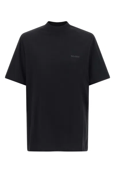Attico T-shirt Collo A Lupetto In Black