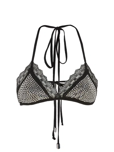ATTICO TULLE BRA WITH CRYSTALS