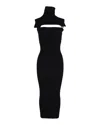 Attico Black Midi Dress In Black