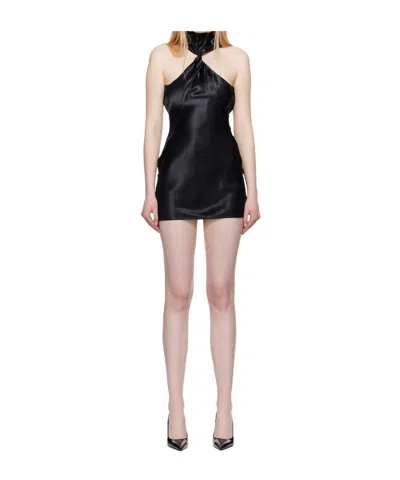 Attico Twist Dress In Brown
