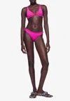 Attico Twisted Logo Bikini In Fuchsia