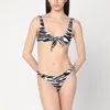 Attico Zebra Knot Detail High-cut Bikini