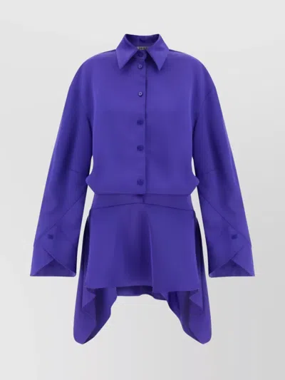 Attico Mischa Mini Dress In Purple