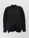 Attico Uneven Knit Sweater Dropped Shoulders