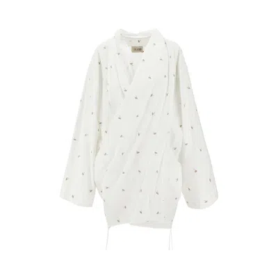 Attico Uslin Mini Dress With Logo Embroidery