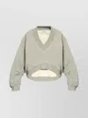 Attico Logo Cotton Sweatshirt In White