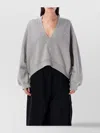 Attico Fleece Sweatshirt Sweatshirts Grey In Black