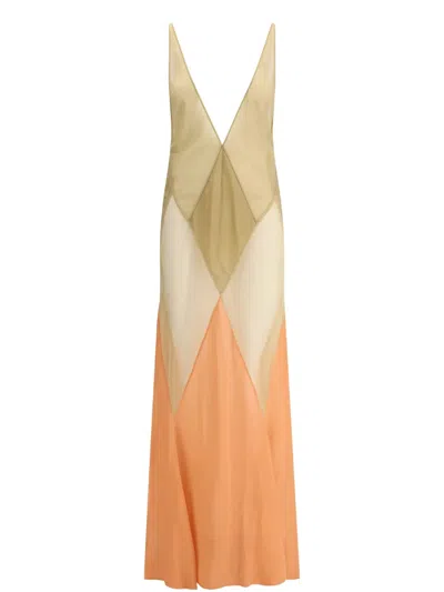ATTICO V-NECK MAXI DRESS