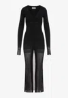 Attico Black Degrade Midi Dress In Black