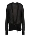 Attico V-neck Shirt In Black