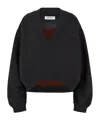 Attico Sweatshirt With Faded Effect In Black