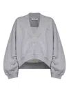 Attico Fleece Sweatshirt Sweatshirts Grey In Gray