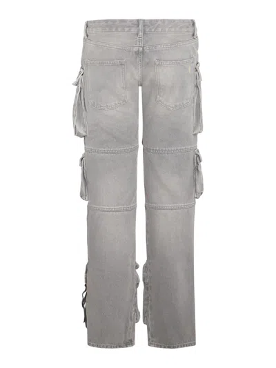 Attico Grey Cotton Essie Cargo Jeans