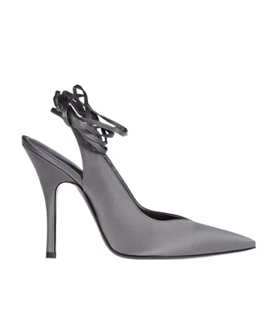 Attico Venus 110mm Pointed-toe Pumps In Gray