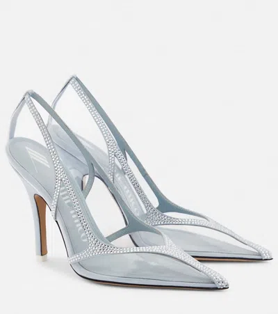 Attico Venus Chrome Pvc And Suede Pumps In Multi