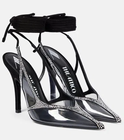 Attico Venus Crystal-embellished Pumps In Multicoloured